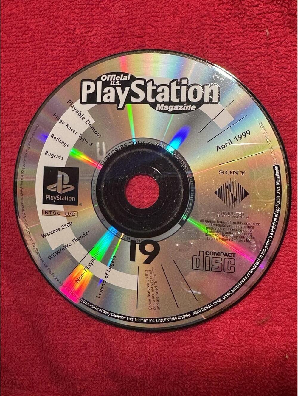 Official PlayStation Magazine Demo Disc # 19 April 1999 (Used, Disc Only)